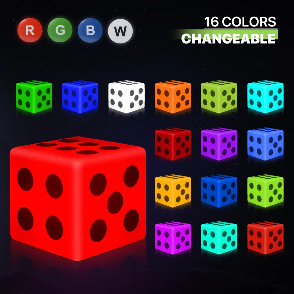 DynaDice™ 15.8'' Plug-in Integrated LED Color Changing Giant Dice