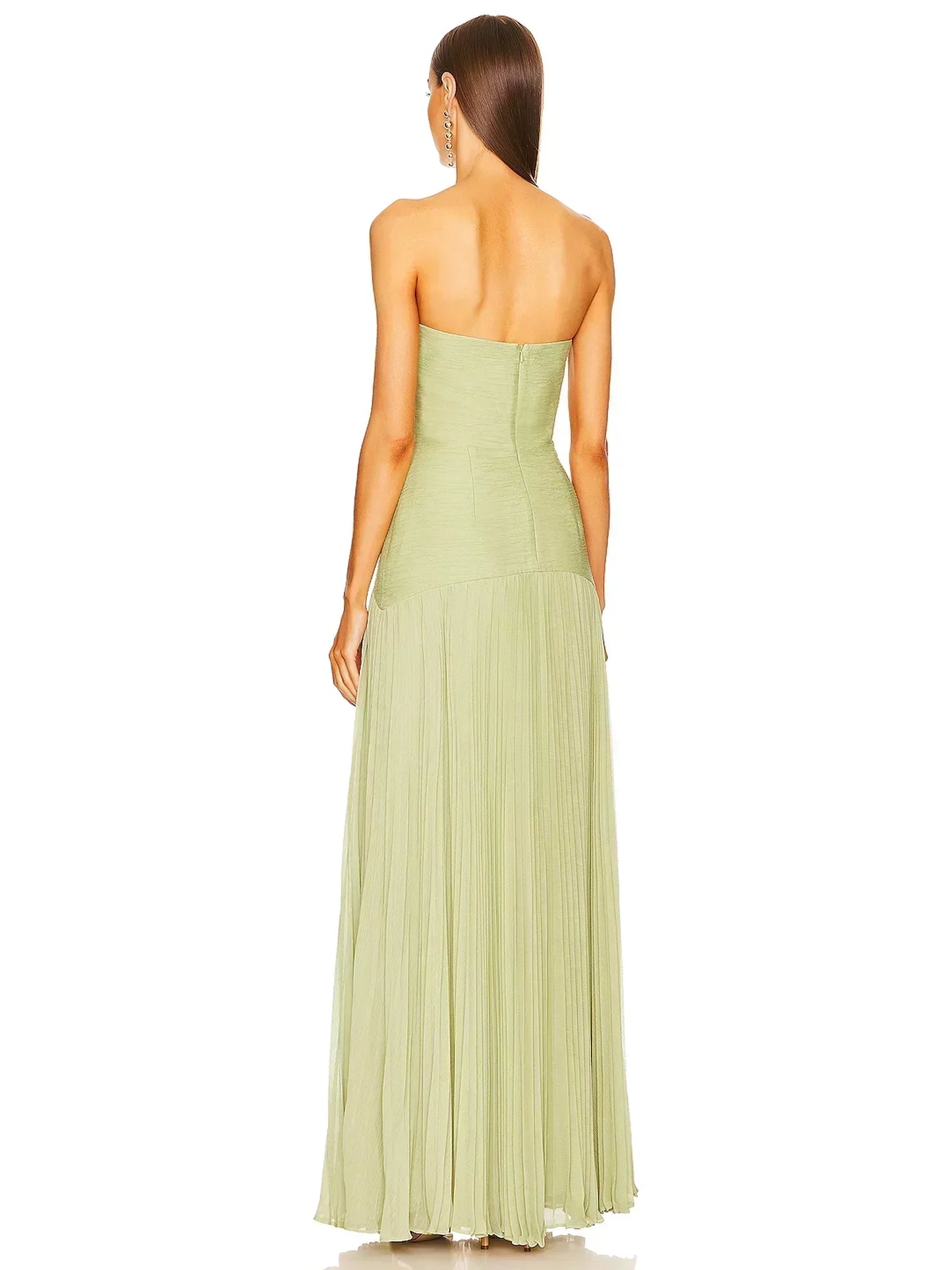 Anya™ - Flowy Green Long Dress