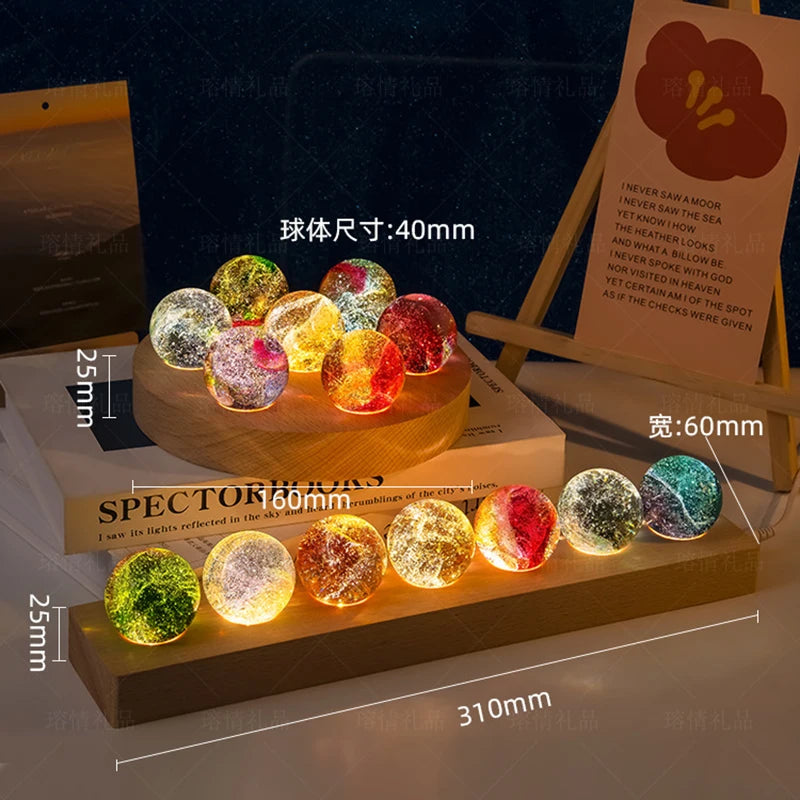 Cosmic Model Glass Ball Beads Glass Ball Seven Star Formation Birthday Gift Home Decor Luminous Planet Astronomy Planets Ball