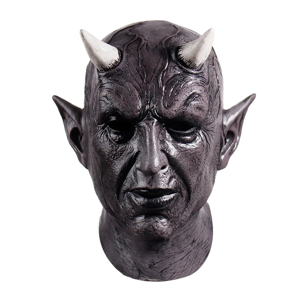 Black Demon Horn Mask