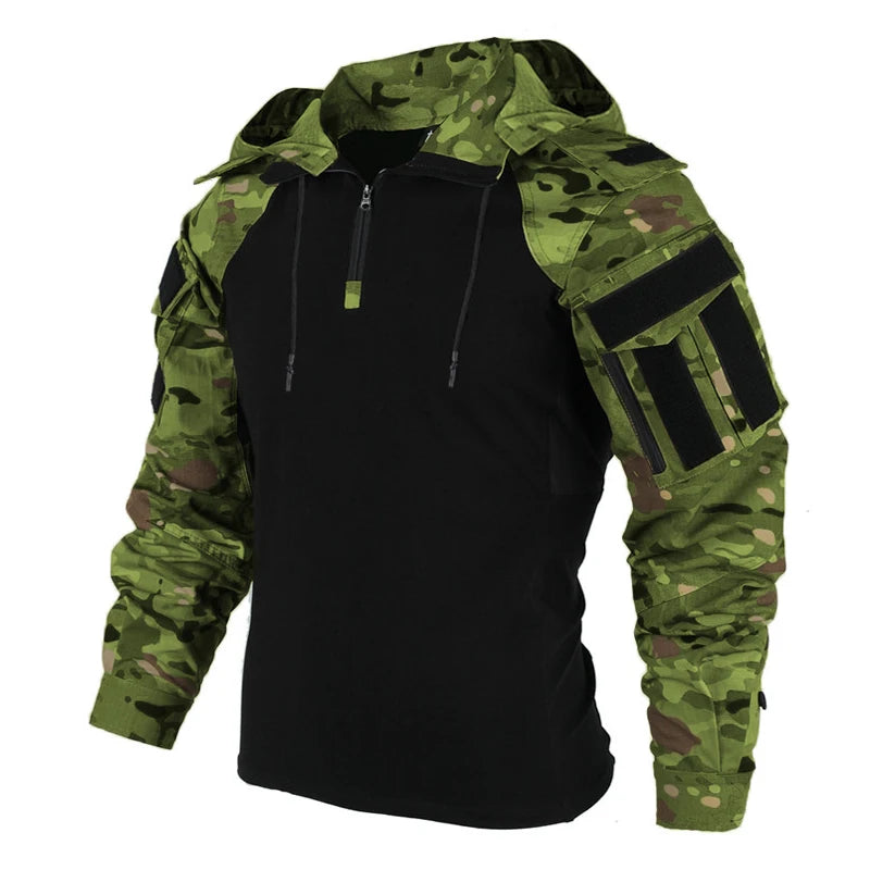 Camouflage Multicam Military Combat T-Shirt Men Tactical Shirt Airsoft