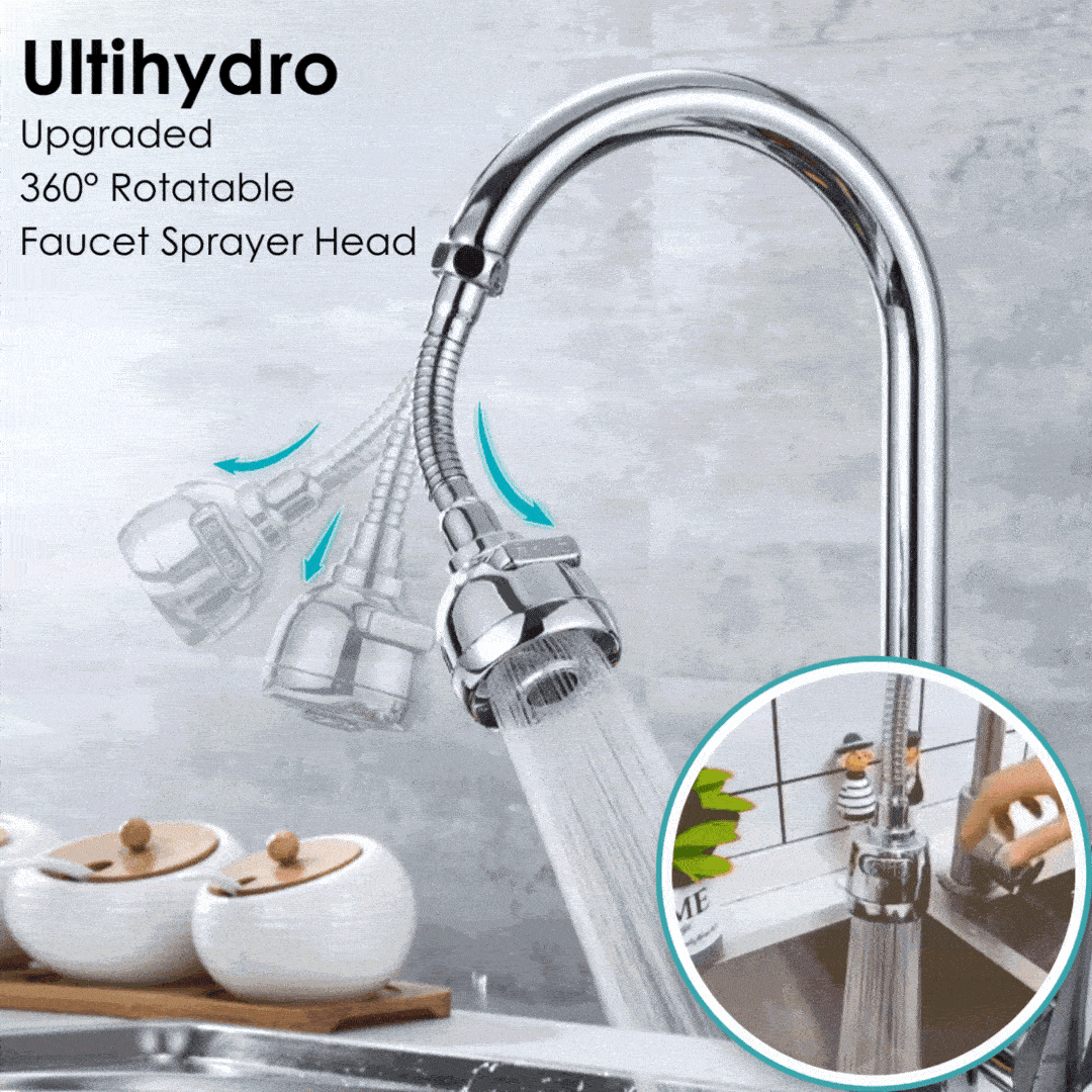 FlexFlow™ Upgraded 360° Rotatable Faucet Sprayer Head