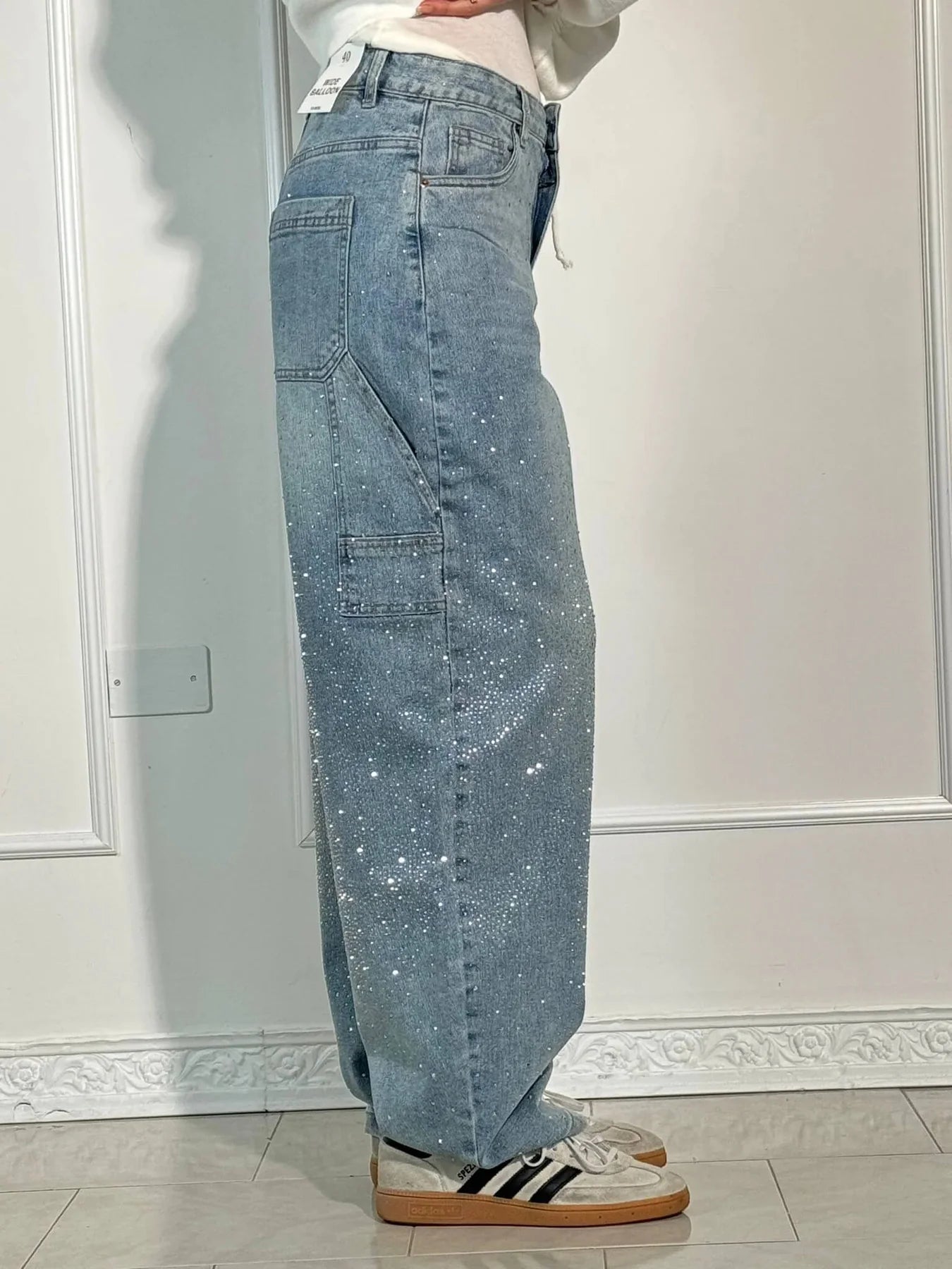 Bling-BaggyFit™ Wide-Leg Jeans