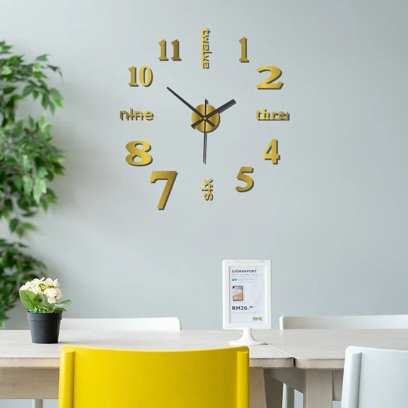 TimeScape⢠3D Wall Decal Decorative Clock