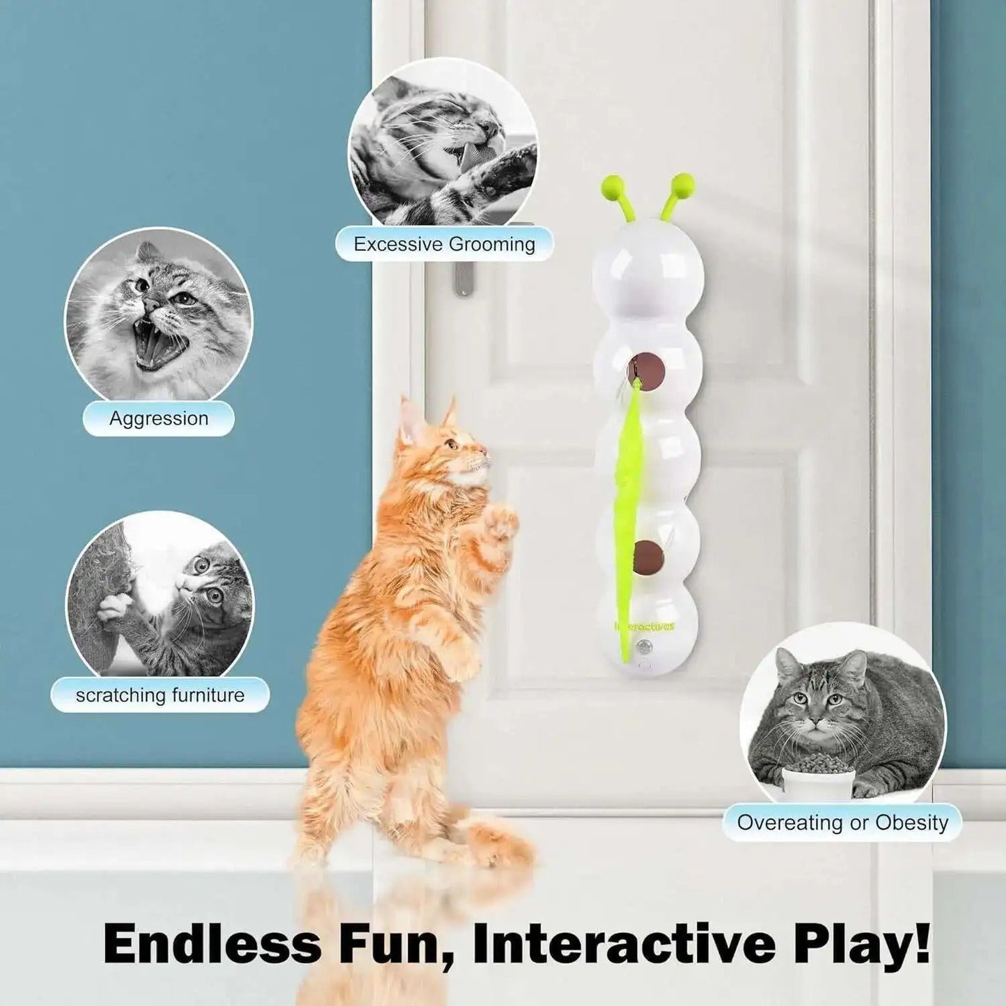 Purrworm – Interactive Cat Toy with Worm Motion