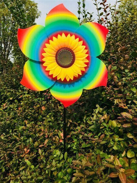 Suncharm™ Colorful Sunflower Windmill