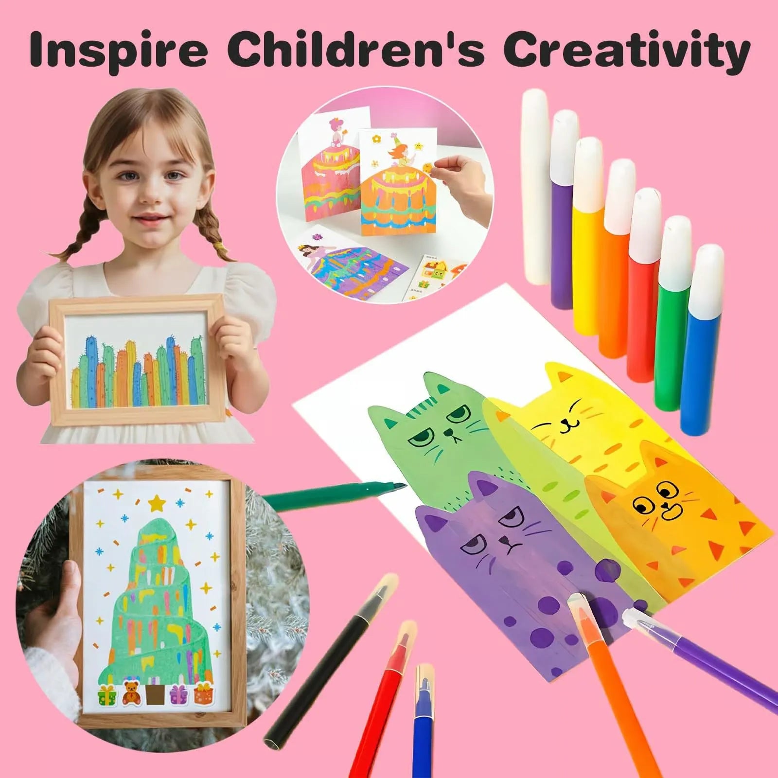 DIY Rainbow Scratch Art Pintura Scratch Art para Crianças Squeeze Magia Revelar DIY Rainbow Scratch Art Pintura Scratch Art para Crianças Squeeze Magia Revelar