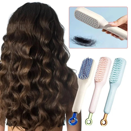 Solaco™ - Self-Cleaning Anti-Static Massage Comb