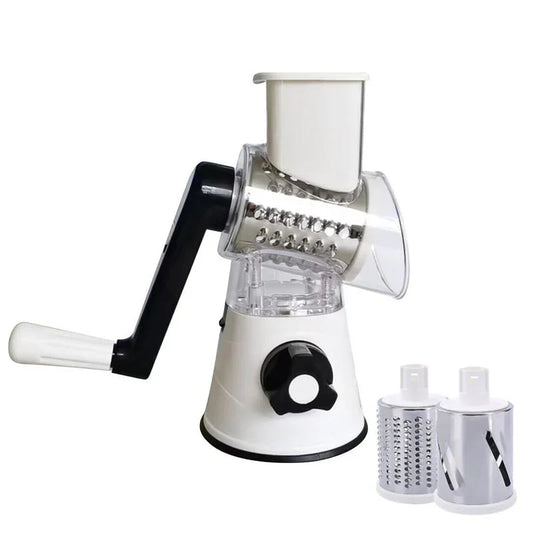 MultiGrate™ 3 in 1 Rotary Cheese Grater Vegetable Slicer
