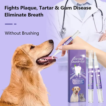 Pet Oral Care Gel | Teeth Brightening Pen for Dogs & Cats