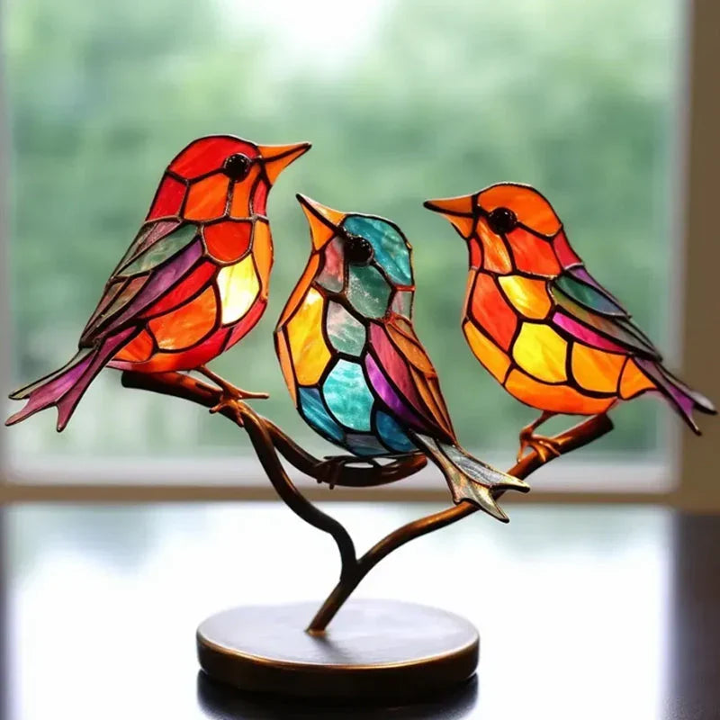 Birds on Branches™ Stained Glass Ornament