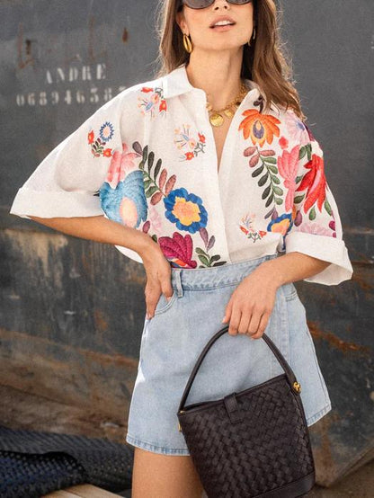 FleurFit™- Boho Shirt Top