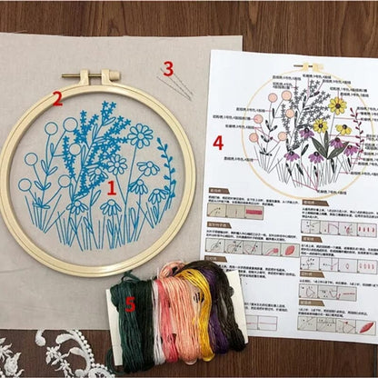 LAfleur™ - Floral embroidery kit for creative hobbies