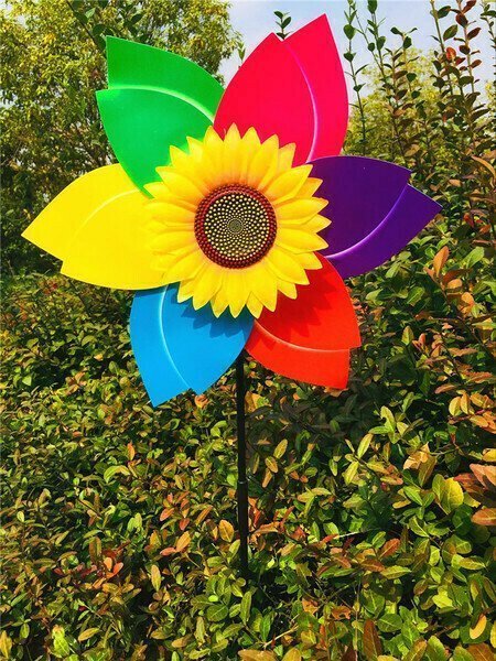 Suncharm™ Colorful Sunflower Windmill