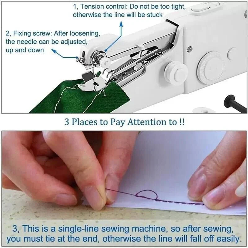 (Versie 1) SewSwift™ - Portable Handheld Sewing Machine