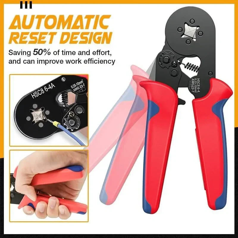 CrimpTech™ Ratchet Tubular Terminal Wire Crimpers Set