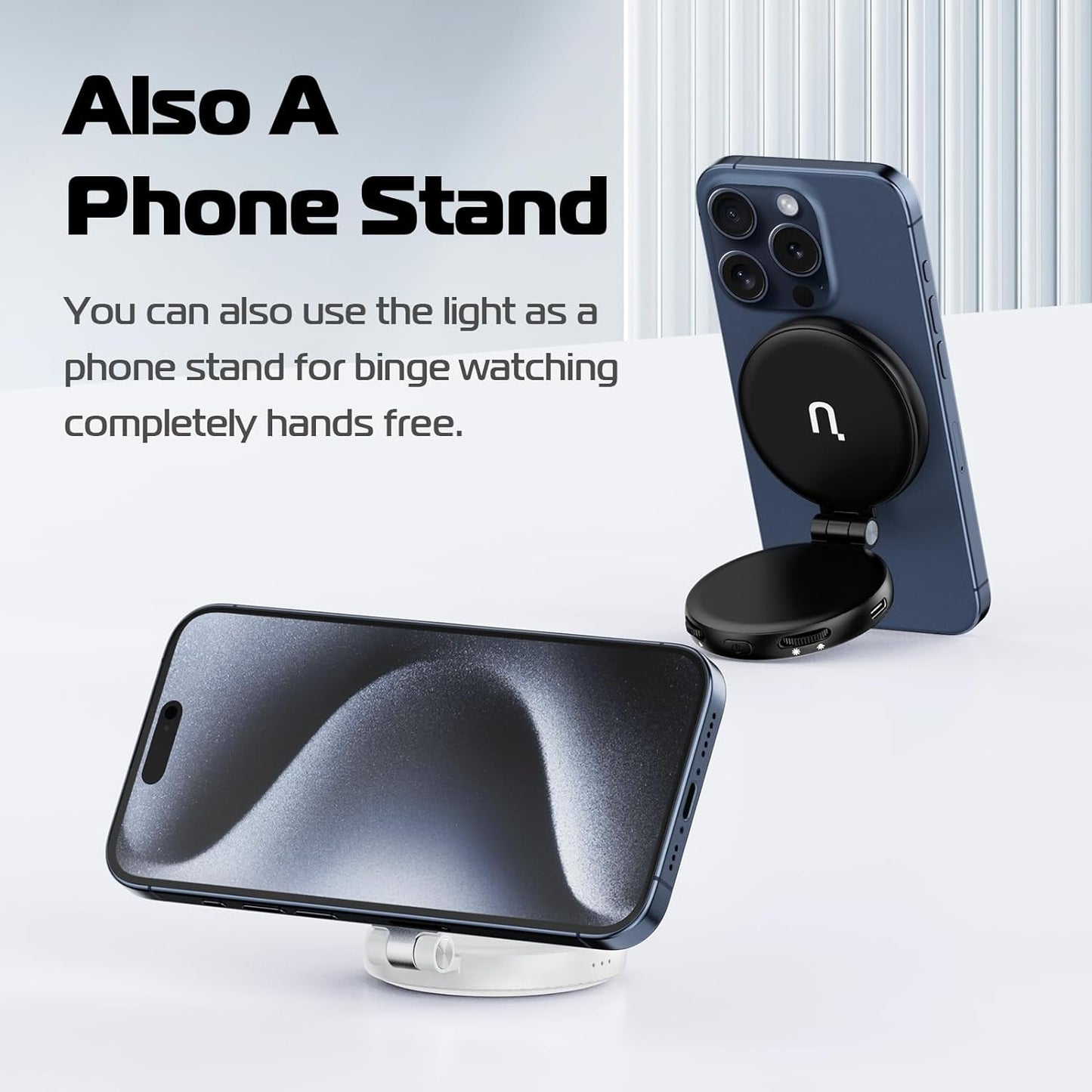 Caedrea Magnetic Selfie Light – LED Ring Light with MagSafe, Adjustable Brightness, Clip & Sticky Ring Included, Perfect for Selfies, TikTok & Video Calls