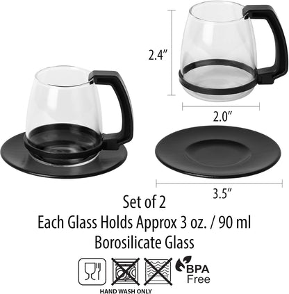 Caedrea Diner-Style 20 oz Borosilicate Glass Coffee Pot Mug – Spill-Proof Silicone Lid, Retro Gag Gift for Coffee Lovers