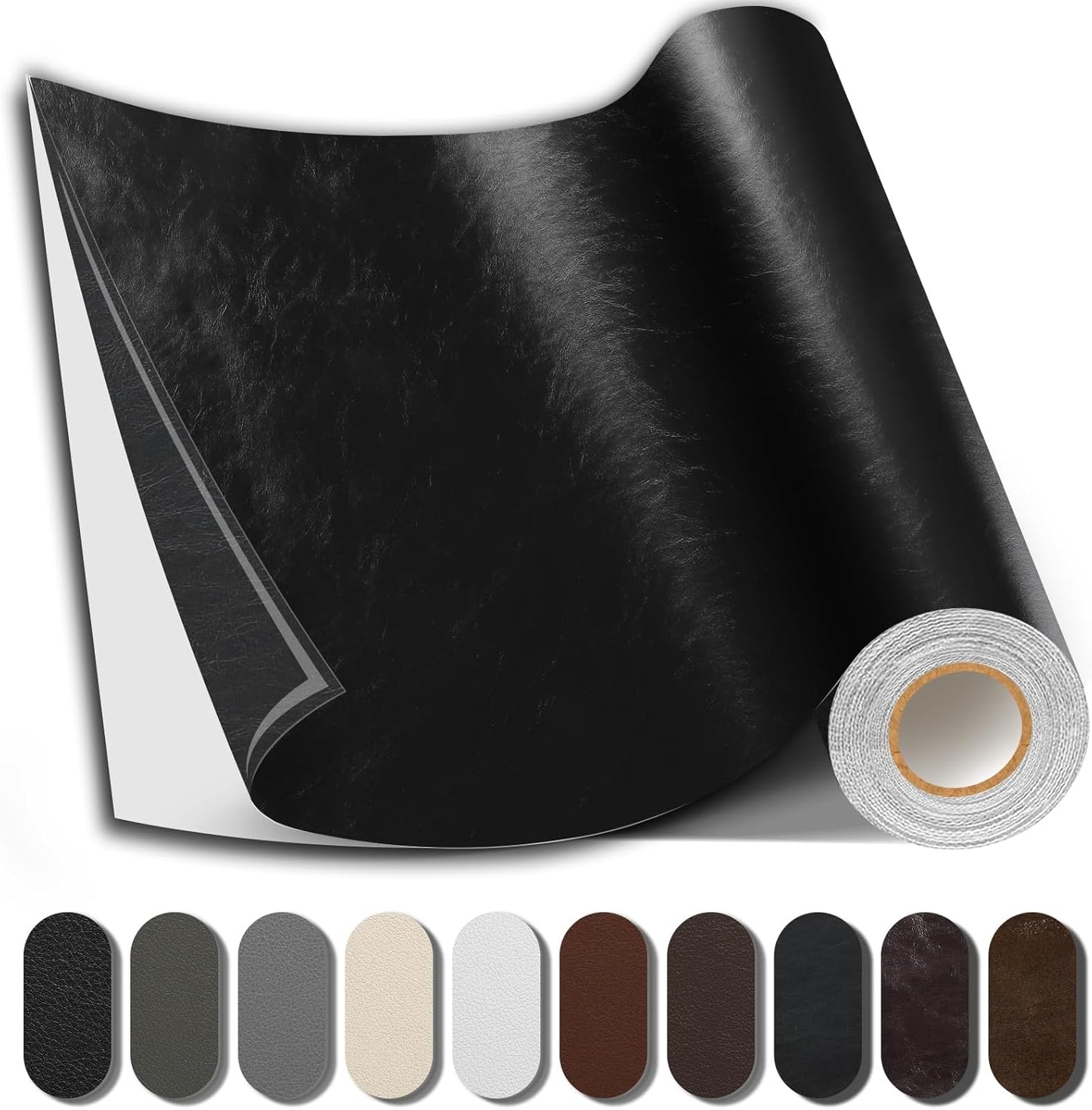 Caedrea Leather Repair Patch – 17x79" Self-Adhesive Waterproof Vinyl Patch for Couch, Furniture, Car Seats & Cabinets, Durable DIY Fix