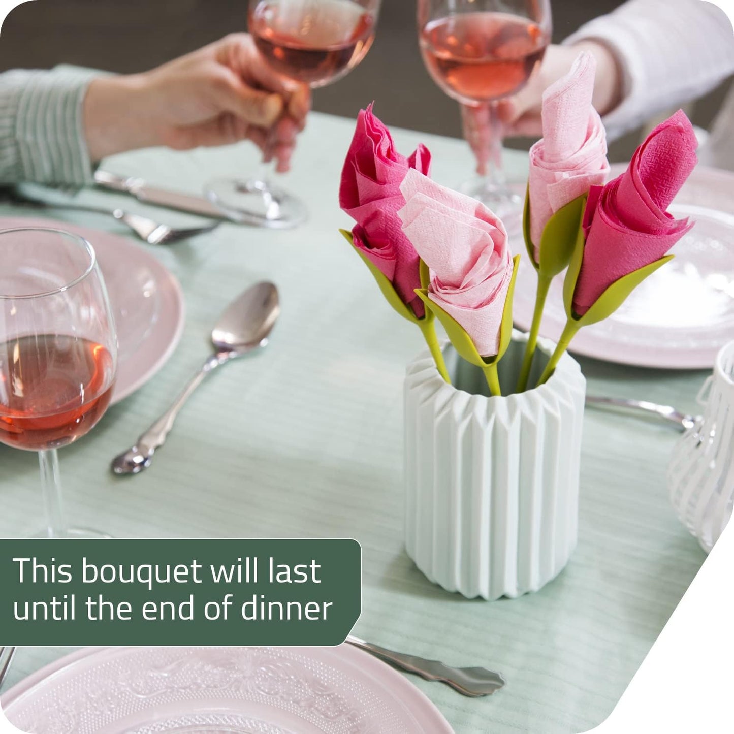 Florence™ - Roll Napkins into Elegant Flowers (2 Pcs)