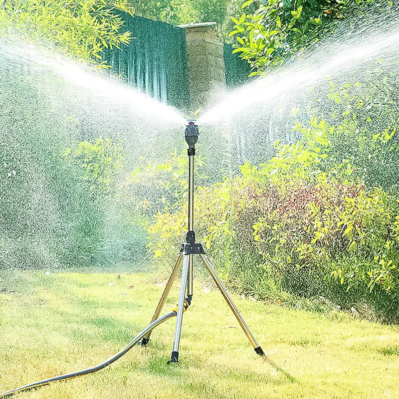 SpinSpray™ Automatic Rotating Tripod Sprinkler