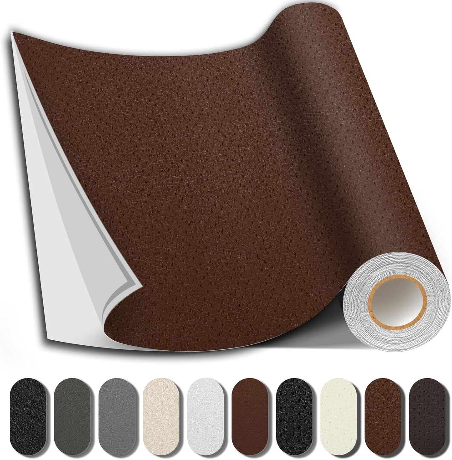 Caedrea Leather Repair Patch – 17x79" Self-Adhesive Waterproof Vinyl Patch for Couch, Furniture, Car Seats & Cabinets, Durable DIY Fix