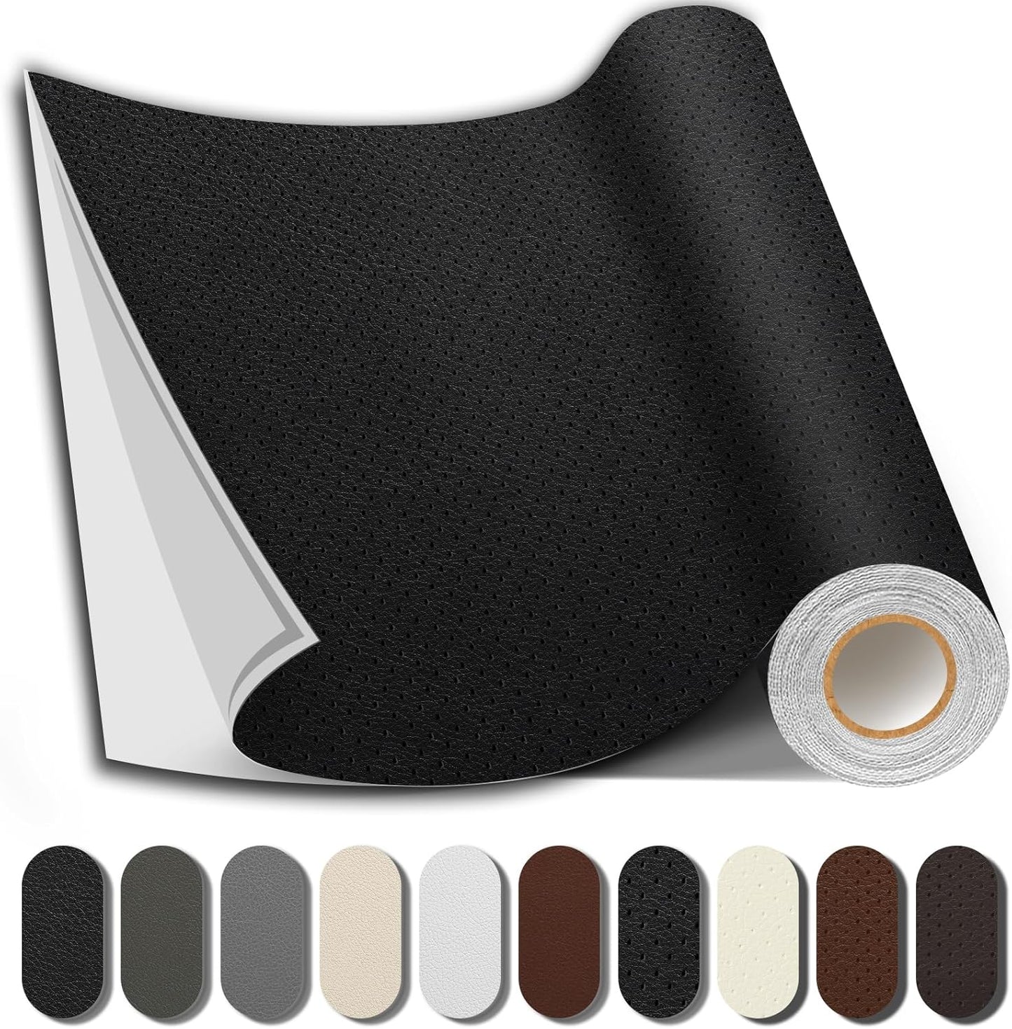 Caedrea Leather Repair Patch – 17x79" Self-Adhesive Waterproof Vinyl Patch for Couch, Furniture, Car Seats & Cabinets, Durable DIY Fix