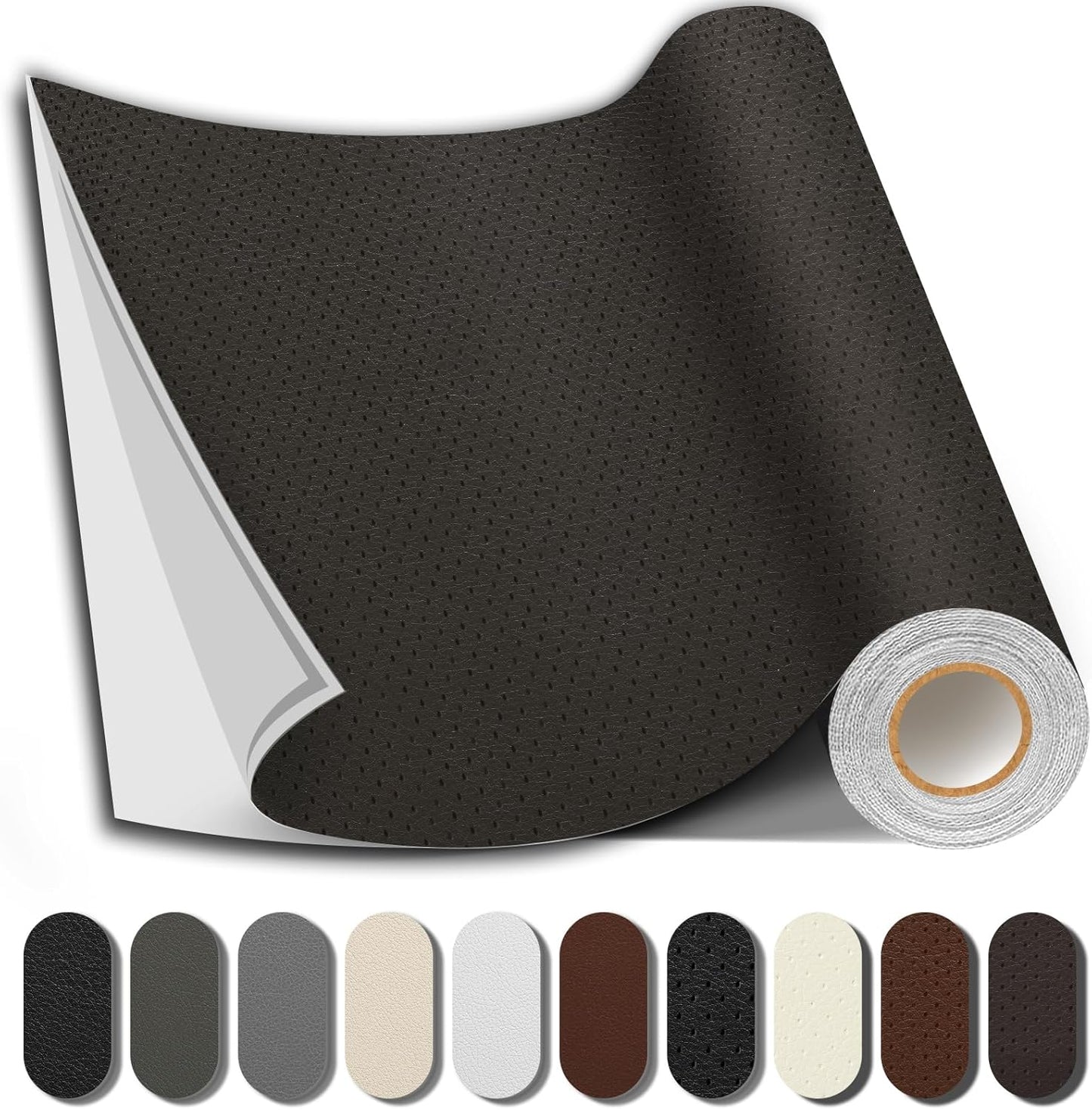 Caedrea Leather Repair Patch – 17x79" Self-Adhesive Waterproof Vinyl Patch for Couch, Furniture, Car Seats & Cabinets, Durable DIY Fix