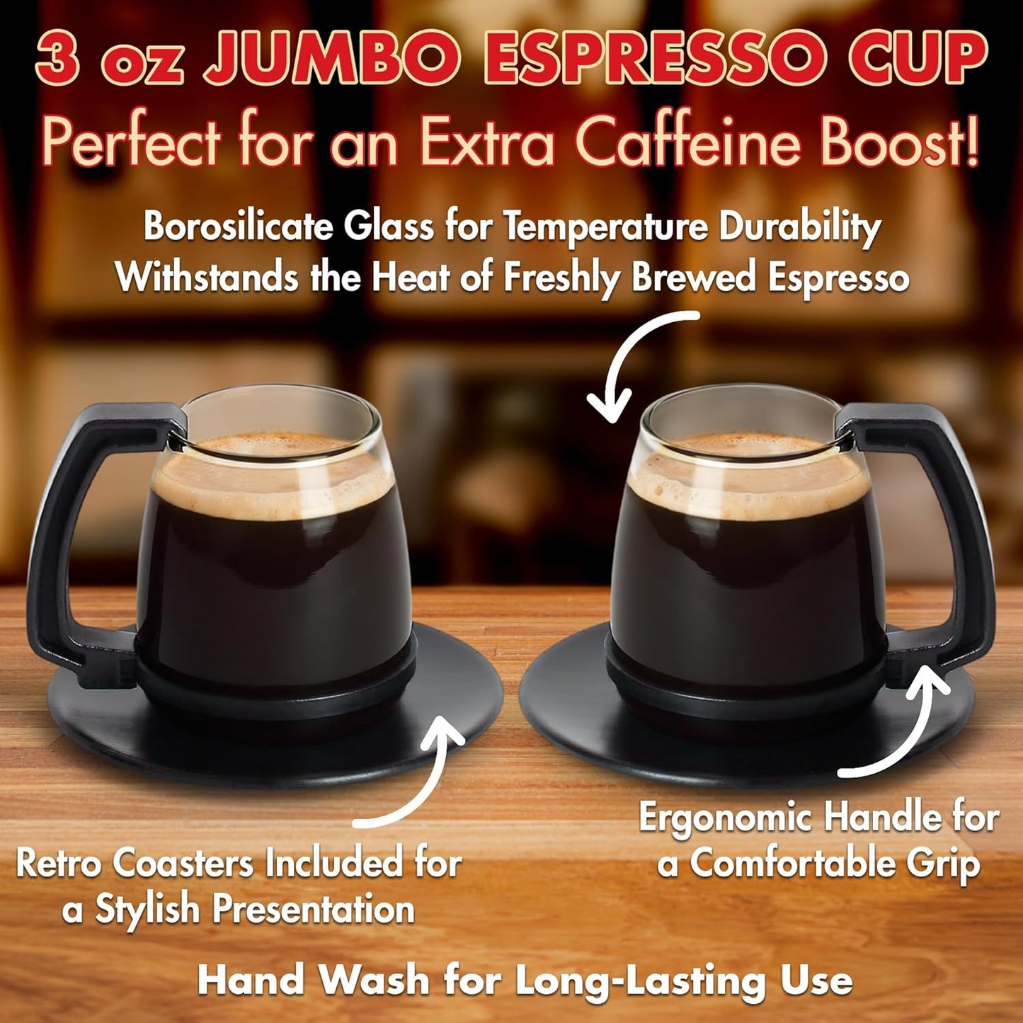 Caedrea Diner-Style 20 oz Borosilicate Glass Coffee Pot Mug – Spill-Proof Silicone Lid, Retro Gag Gift for Coffee Lovers