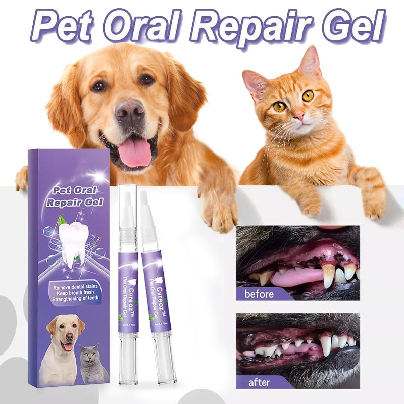Pet Oral Care Gel | Teeth Brightening Pen for Dogs & Cats