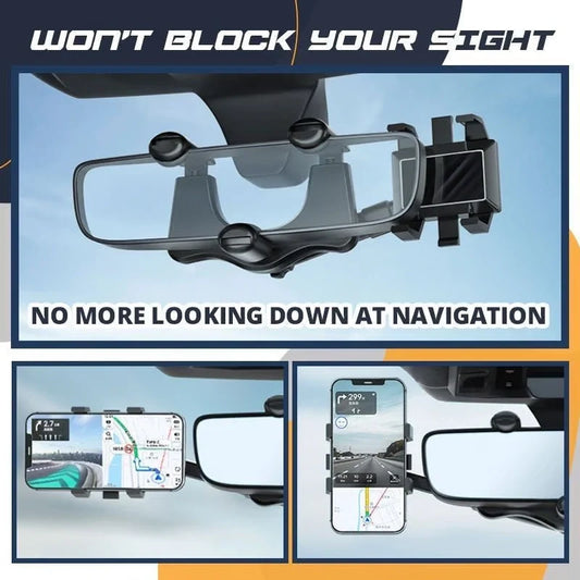 HoldNFlex™ Rotatable and Retractable Car Phone Holder