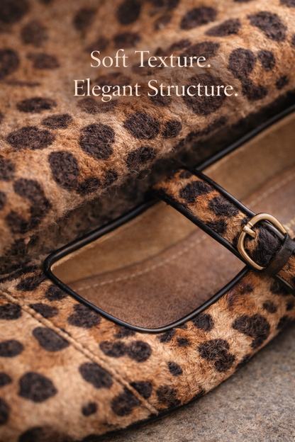 Leopard Mary Jane Flats — Timeless Comfort with Refined Character