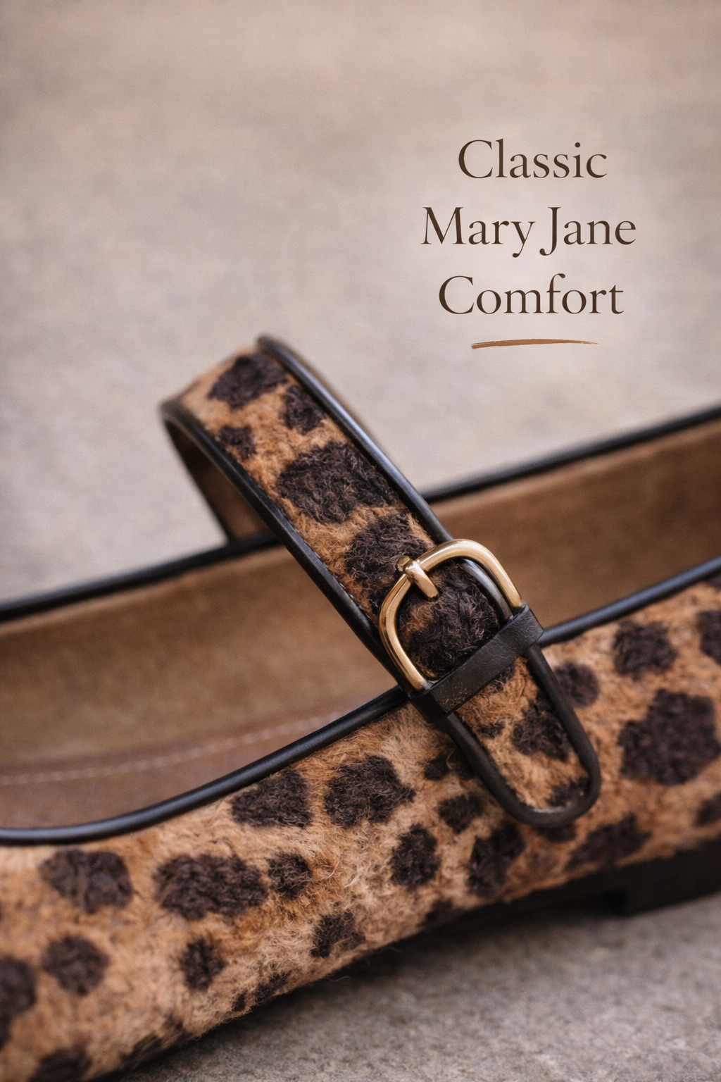 Leopard Mary Jane Flats — Timeless Comfort with Refined Character