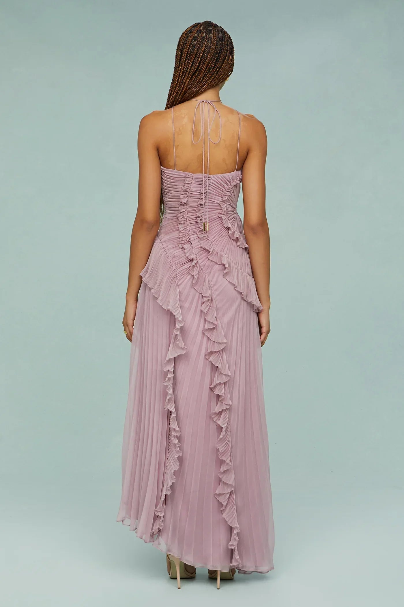 Lavi™ – Sculpted pleats – One-shoulder midi dress