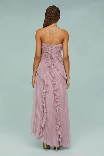 Lavi™ – Sculpted pleats – One-shoulder midi dress