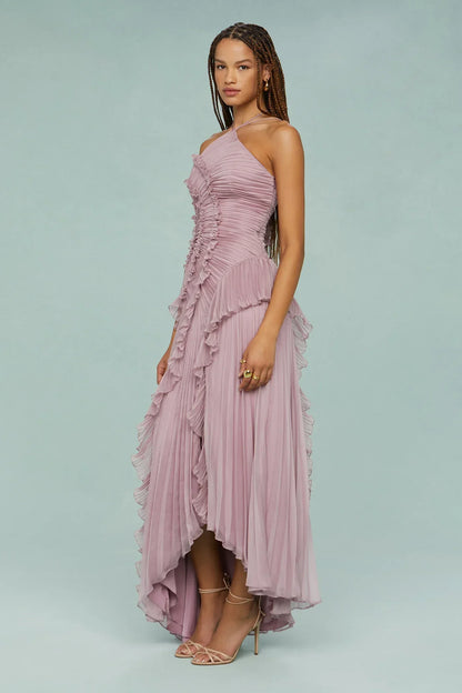 Lavi™ – Sculpted pleats – One-shoulder midi dress