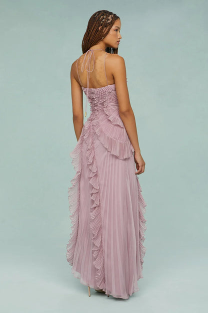 Lavi™ – Sculpted pleats – One-shoulder midi dress