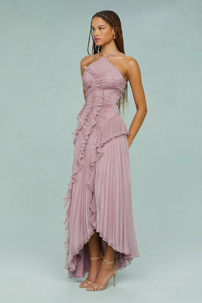Lavi™ – Sculpted pleats – One-shoulder midi dress