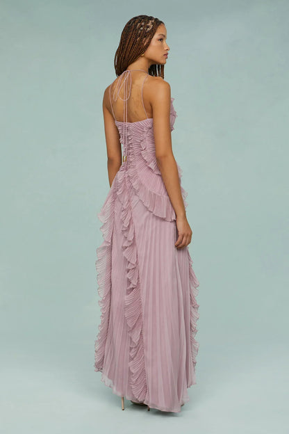 Lavi™ – Sculpted pleats – One-shoulder midi dress