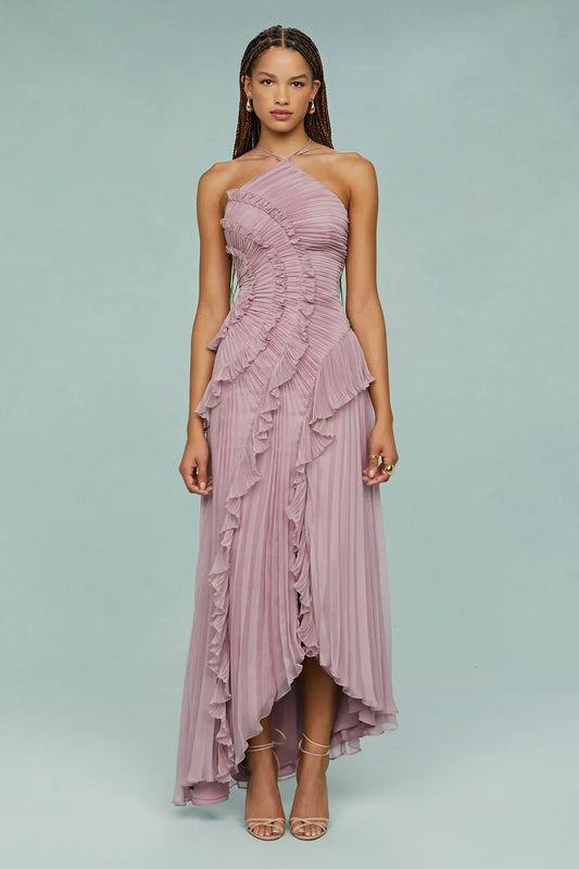 Lavi™ – Sculpted pleats – One-shoulder midi dress