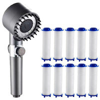 Gray Shower Head w/ 10 Filters
