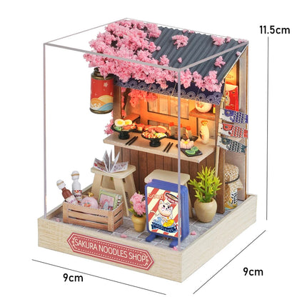 LED DIY Miniature 3D Wooden House Dollhouse Kit