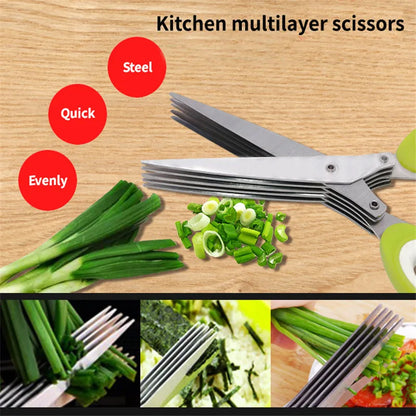 FineFive™ - Leaf kitchen salad scissors