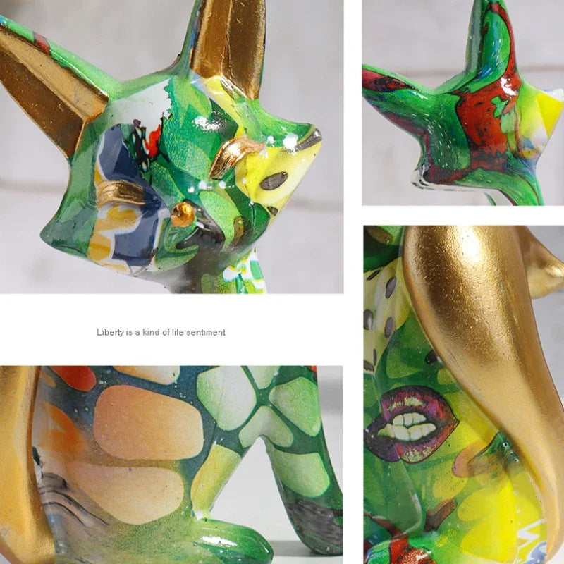 Nordic Art Oil Painting Graffiti Ornaments Figurine