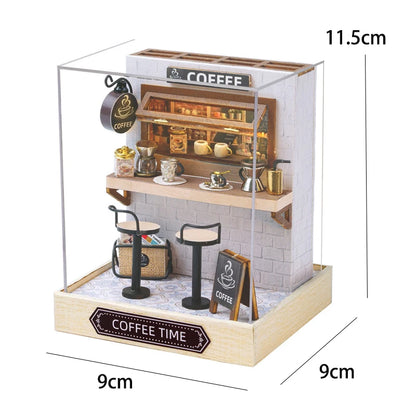 LED DIY Miniature 3D Wooden House Dollhouse Kit