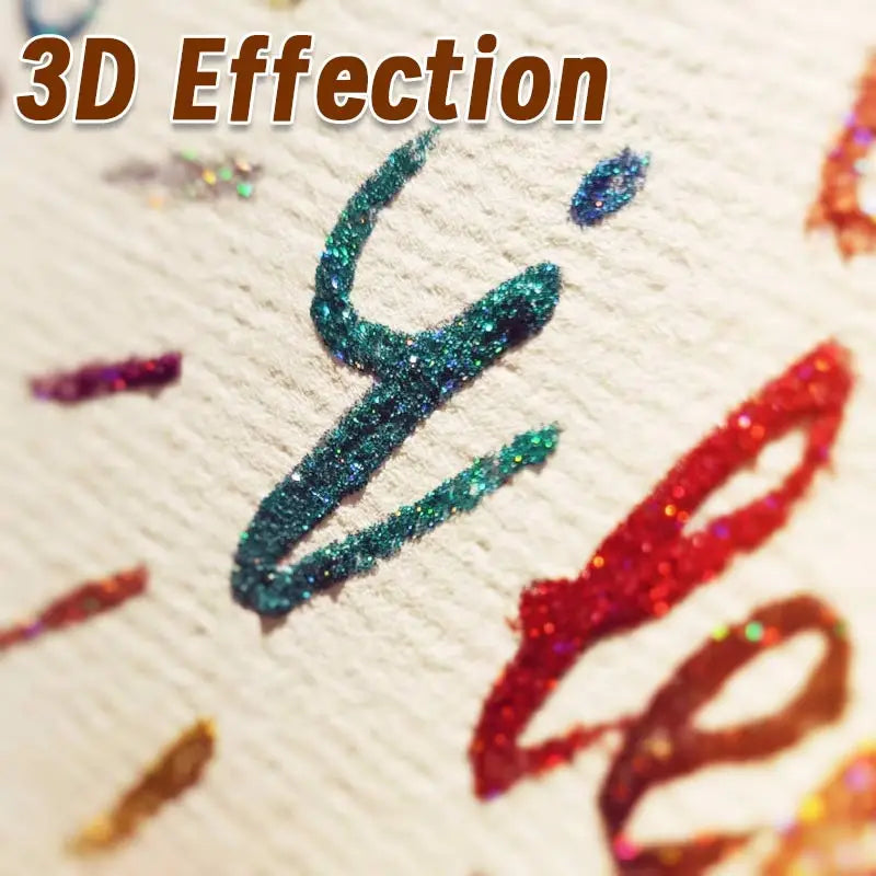 12-Color Laser Solid Watercolor Paint Set for Drawing, Calligraphy,Flower Wrapping,Dyeing,Ideal for Artists, Adults in Festival