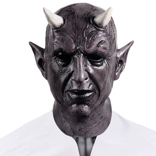 Black Demon Horn Mask