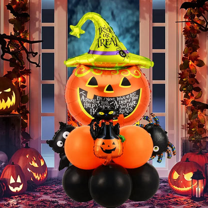 Happy Halloween Balloon Set Pumpkin Decor