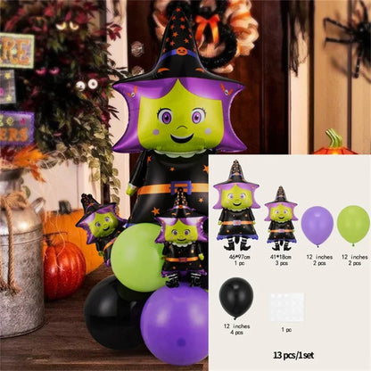 Happy Halloween Balloon Set Pumpkin Decor
