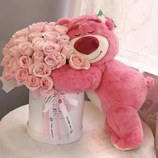 Cute Bear Strawberry Plush Pillow Stuffed Toys